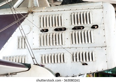 Detail Of Vintage Aircraft,engine Cover.