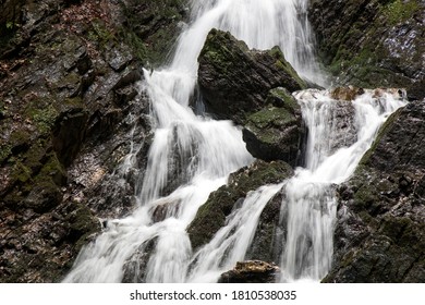 Detail of waterfall Jelovarnik on mountain Kopaonik, Serbia