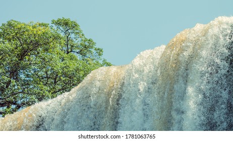 Detail Of A Waterfall In The Iguazú National Park