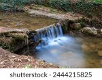 detail of a waterfall from public park in Cluj Napoca