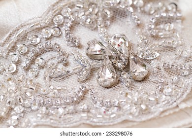 Detail Of Wedding Dress - Macro Photo