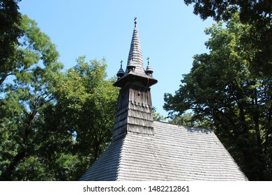 Detail of the wooden church tower