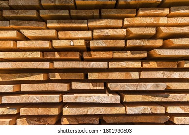 Detail wooden planks. Air-drying timber stack. Wood air drying (seasoning lumber or wood seasoning). Timber. Lumber. - Shutterstock ID 1801930603