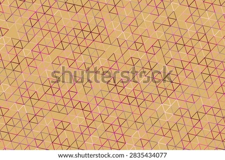 A detailed and abstract pattern featuring triangles and lines on a beige background, suitable for design projects.