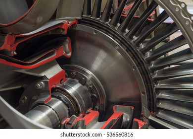 Detailed Exposure Of A Turbo Jet Engine.