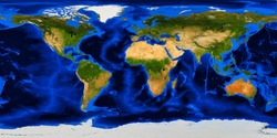 World Map Containing Aerial, America, And Antarctica, A Nature Photo By 