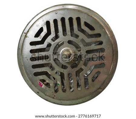 A detailed image of a circular computer cooling fan with visible blades and central bearing assembly.