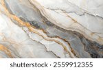 Detailed Marble Texture with Flowing Veins in White, Gray, and Gold Tones