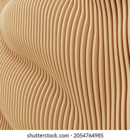 Detailed parametric wood pannels for wall decoration