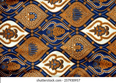 Detailed Patterns Of Indonesia Batik Cloth