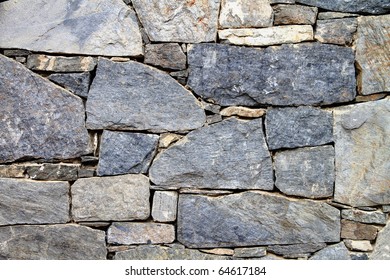 Detailed Stone Wall Background In Blue Tones