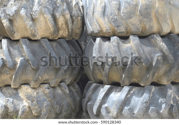 Detailed Texture Pattern Tractor Tires Background Stock Photo 590128340 ...