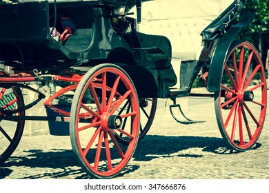 Detailed View Antique Carriage Side View Stock Photo 347666876 ...