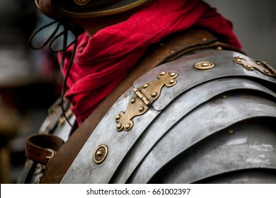 Details Of Ancient Roman Soldier Or Legionary Body Armor
