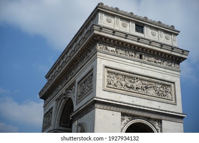 Details of Arch de Triomphe in Paris