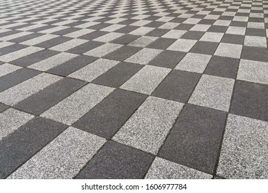 Details Black White Bricks Checkered Ground Stock Photo 1606977784 ...