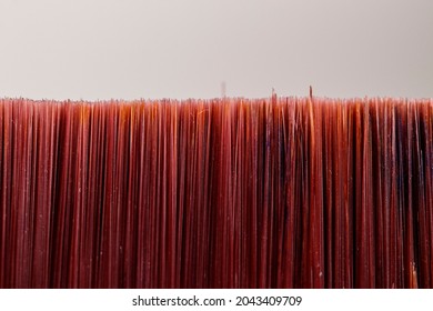 Details of the bristles of a flat brush. Concept of whitewashing or painting - Powered by Shutterstock