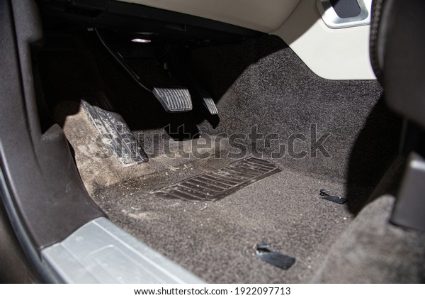 Details of car\
cleaning - dirty car\
interior\
