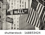 Details of the famous Wall Street in New York city, USA.