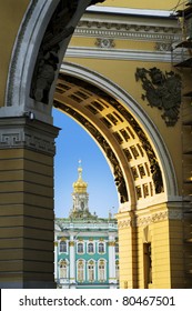 Details Of Hermitage Museum In St. Petersburg, Russia