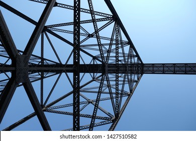 Details Of Huge Steel Train Bridge In Lethbridge, Alberta, Canada