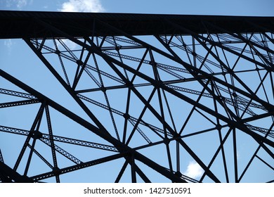 Details Of Huge Steel Train Bridge In Lethbridge, Alberta, Canada