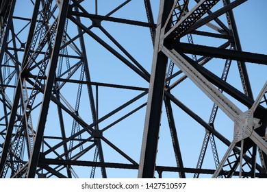 Details Of Huge Steel Train Bridge In Lethbridge, Alberta, Canada