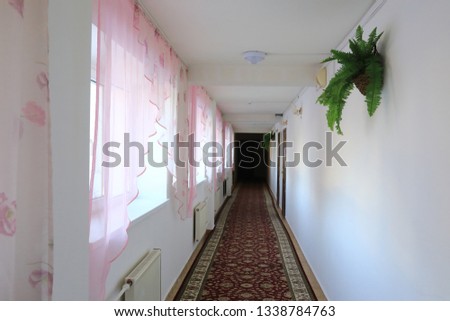 Details Interior Corridor Hotel Morning Stock Photo Edit