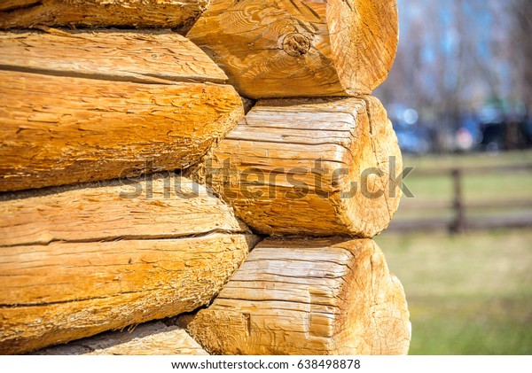 Details Log Cabin Corner Joint Round Stock Photo Edit Now 638498878