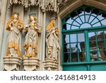 Details of the main portal of Bern cathedral (Bern Minster), Switzerland