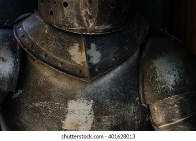 details of a medieval knight armor