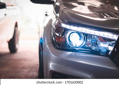 Details of modern car headlights - Shutterstock ID 1701620002