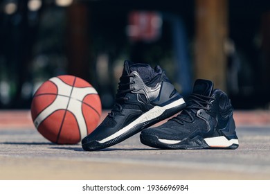 Details of a morning trainning basketball outdoors - Powered by Shutterstock