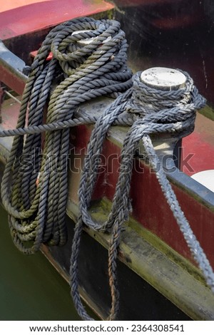 Details of old boats in a dutch harbor