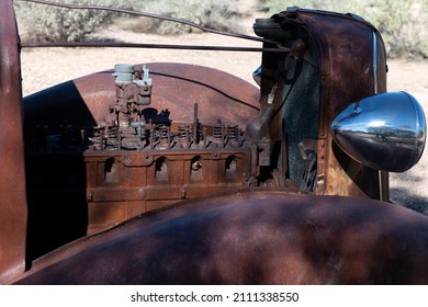 Details Of A Rusty Car Engine