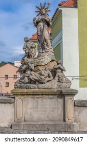 Details Of St John Bridge In Klodzko Historic Town In The Region Of Lower Silesia, Poland