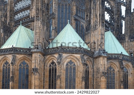   Details of the St. Vitus Cathedral in Prague.