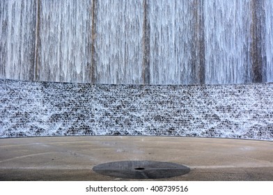 Details Of Water Wall Fountain In Houston, Texas