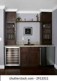 Details Of A Wet Bar In Modern House  The Picture On The Wall Is My Own Image