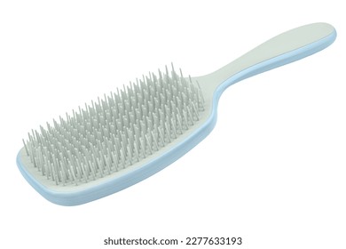 Detangler hairbrush isolated on white background 