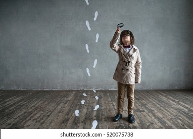 Detective With A Magnifying Glass