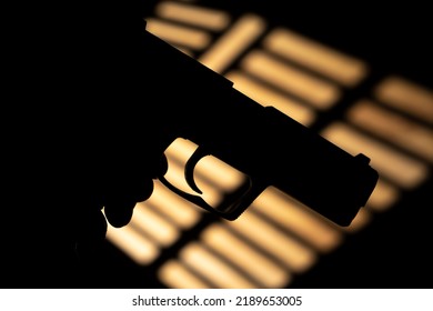 Detective Male Spy Holding Pistol Gun Crime Thriller Book Cover Design Photo.