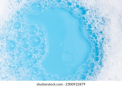 Detergent foam bubble. Top view