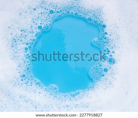 Detergent foam bubble. Top view Foto stock © 