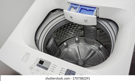 Detergent and softener compartment in top load washing machine 