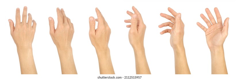 Determine Mans Hand Gesture Fingers Isolated Stock Photo 2112515957 ...