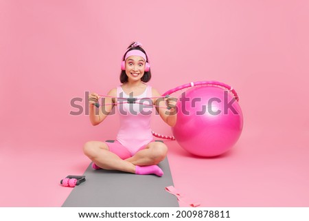 Similar – Image, Stock Photo Sportswoman posing with crossed arms