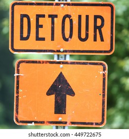 Detour Sign - Close Up