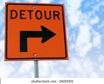 Detour Traffic Sign.