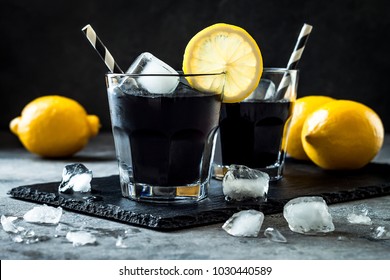 Detox Activated Charcoal Black Lemonade. 